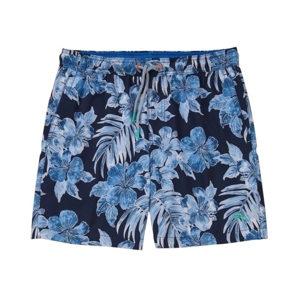 Tommy Bahama Mens XXL Blue Naples Ravello Blooms 6" Swim  Trunks Shorts NWT